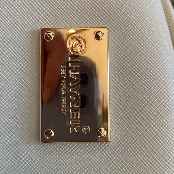 Ivory White & Gold Bow Mini Backpack - Picture 4 of 12